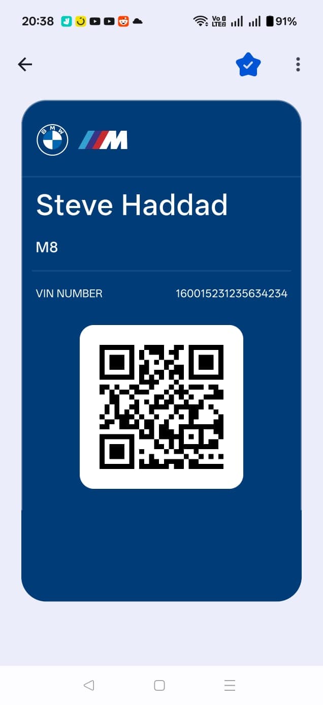 BMW Digital M Card