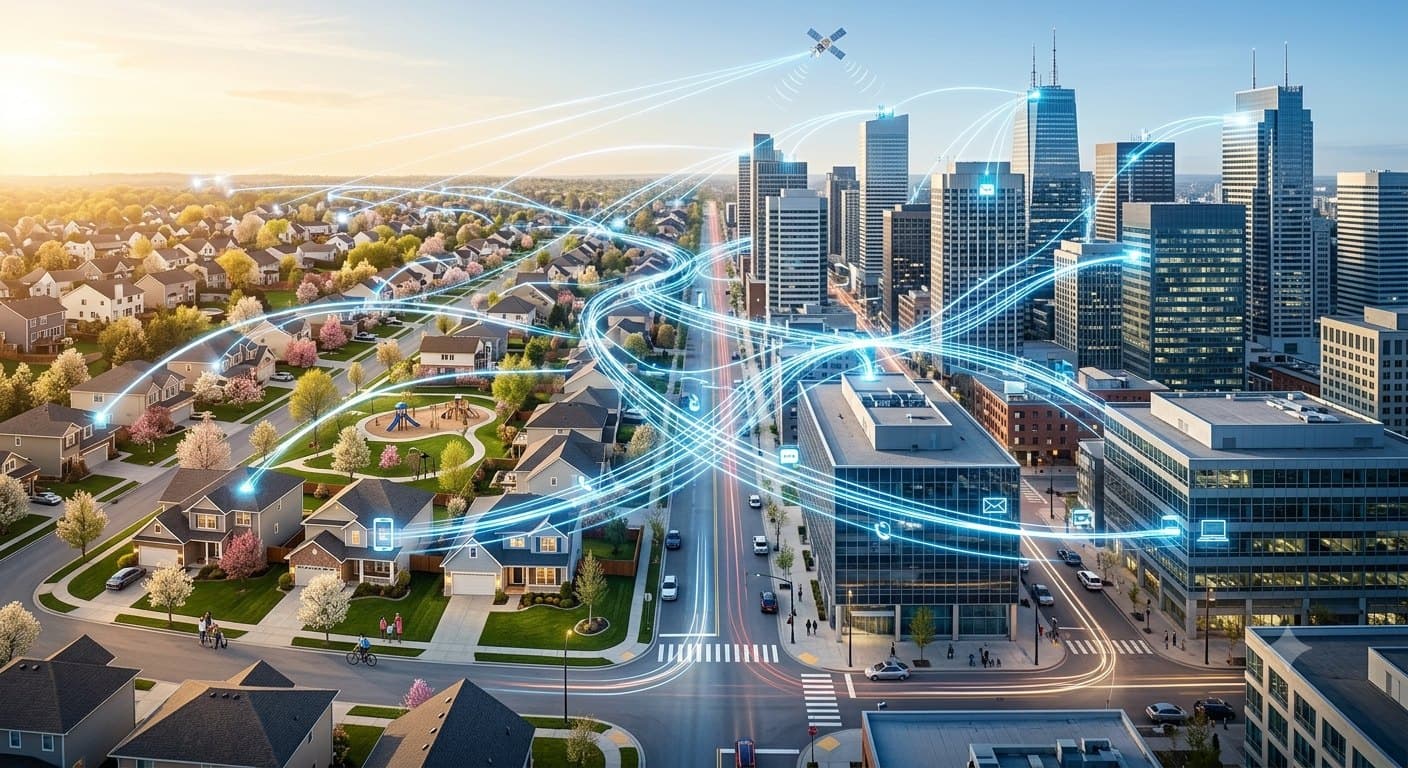 Community management communications across a residential district